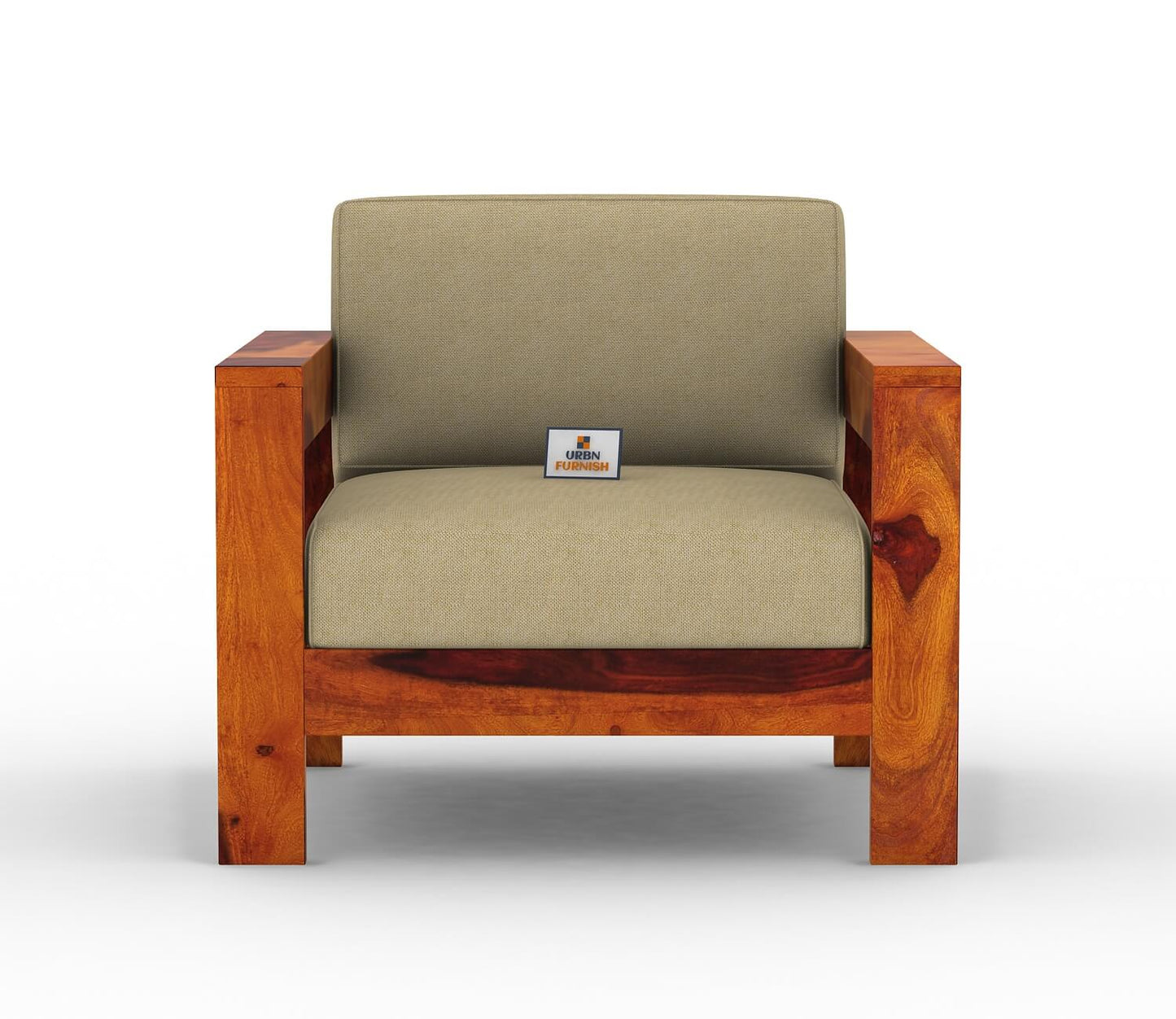 Carlotta With Side Magazine Wooden 3+1+1 Sofa Set - Urbnfurnish