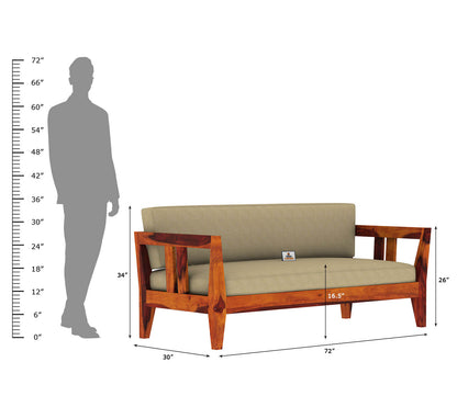 Sacby Wooden 3+1+1 Sofa Set - Urbnfurnish