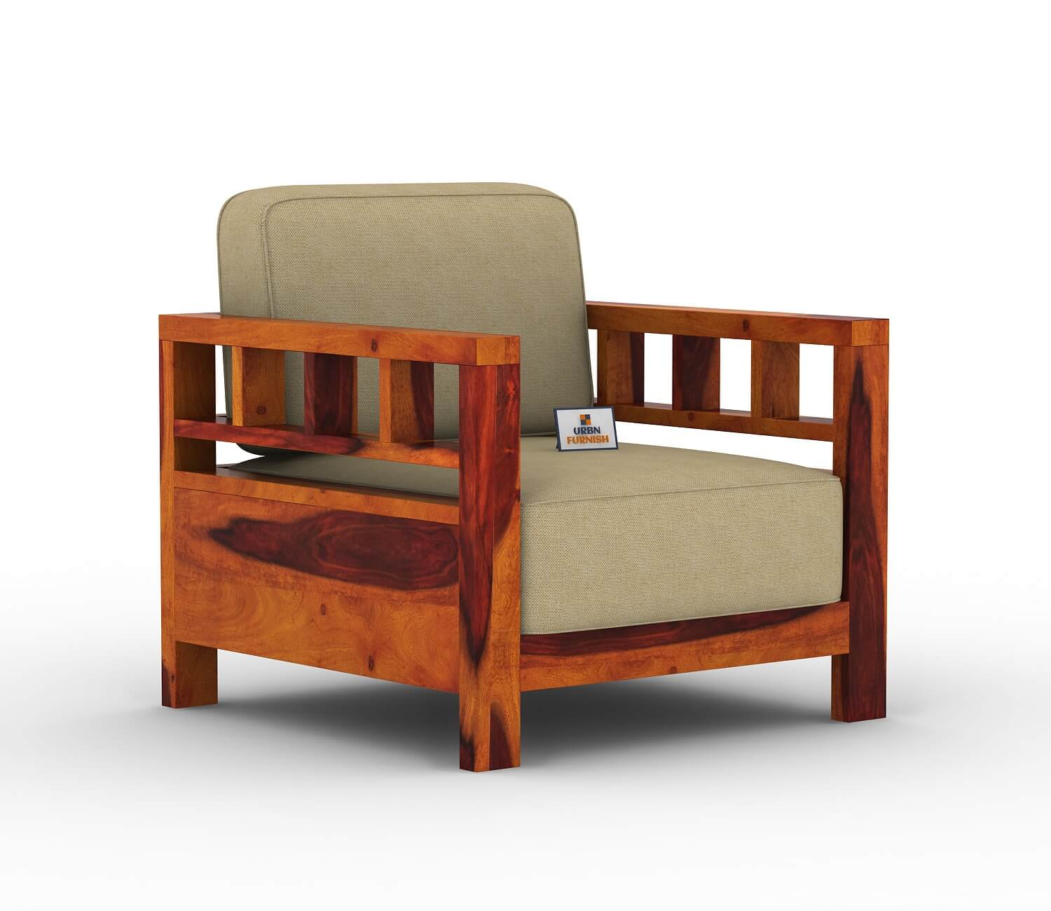 Drake Wooden 3+1+1 Sofa Set - Urbnfurnish