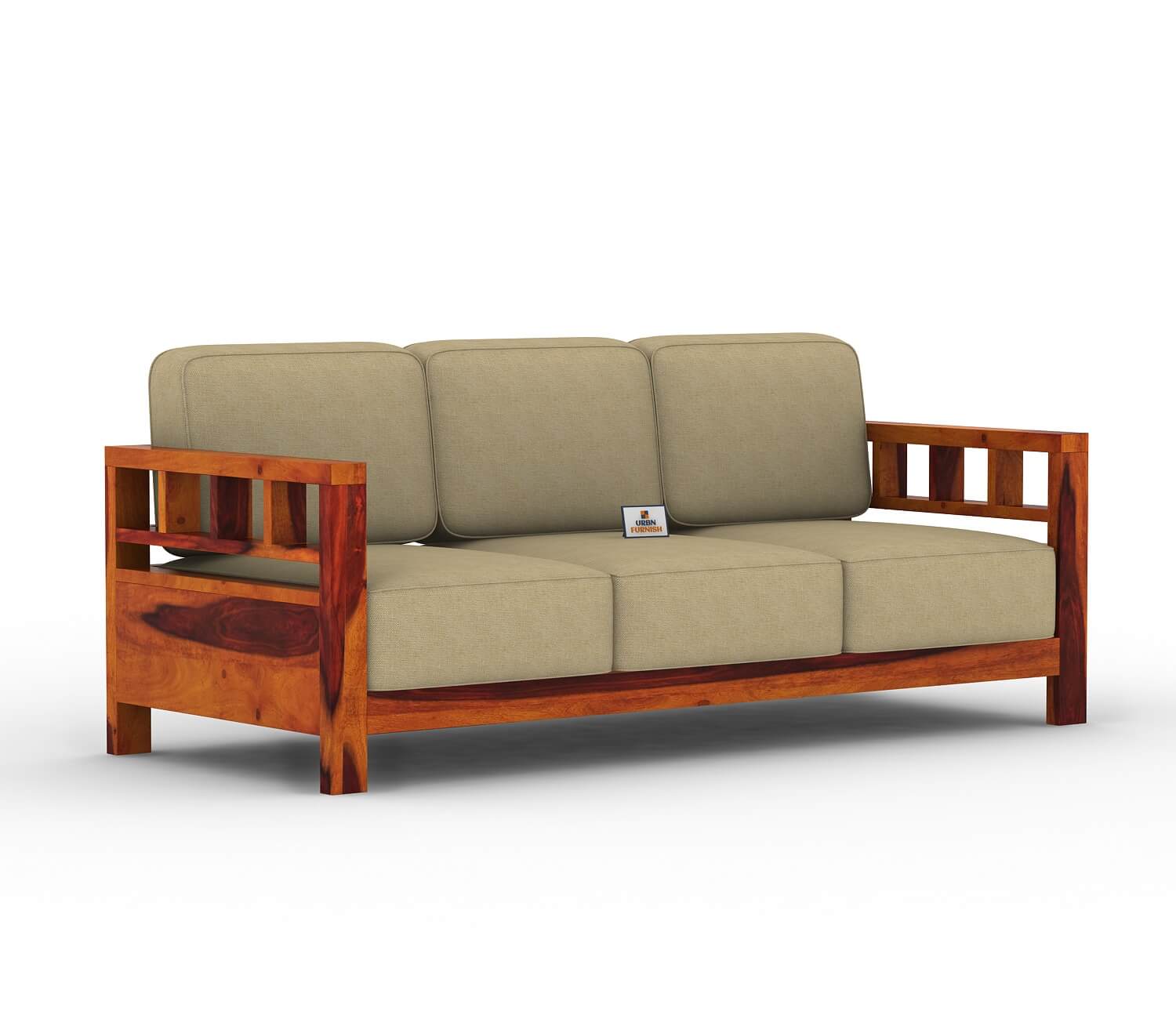 Drake Wooden 3+1+1 Sofa Set - Urbnfurnish
