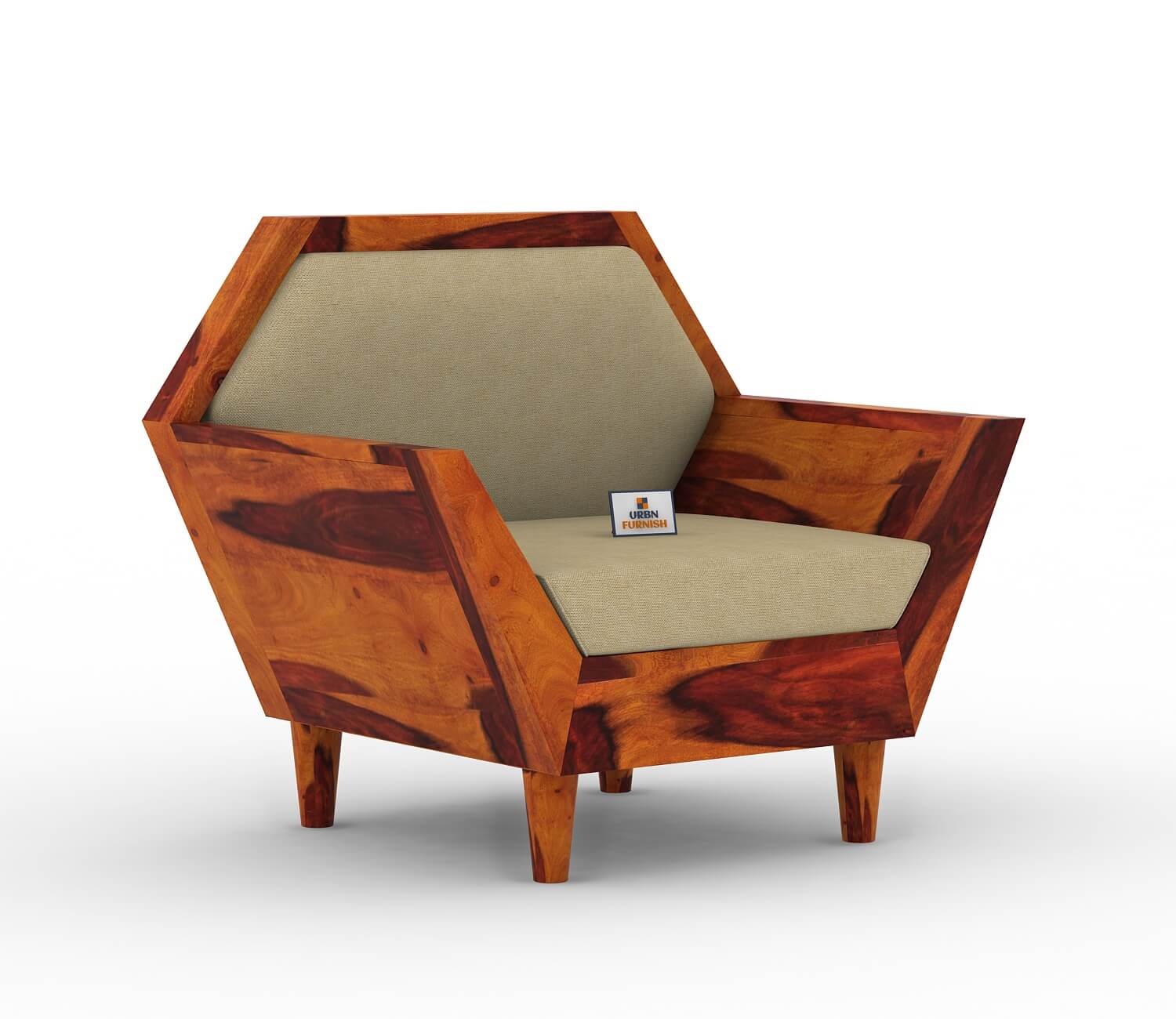 Jones Wooden 3+1+1 Sofa Set - Urbnfurnish
