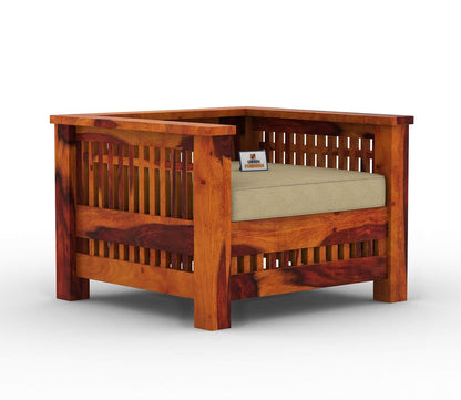Bradford Wooden 3+1+1 Sofa Set - Urbnfurnish