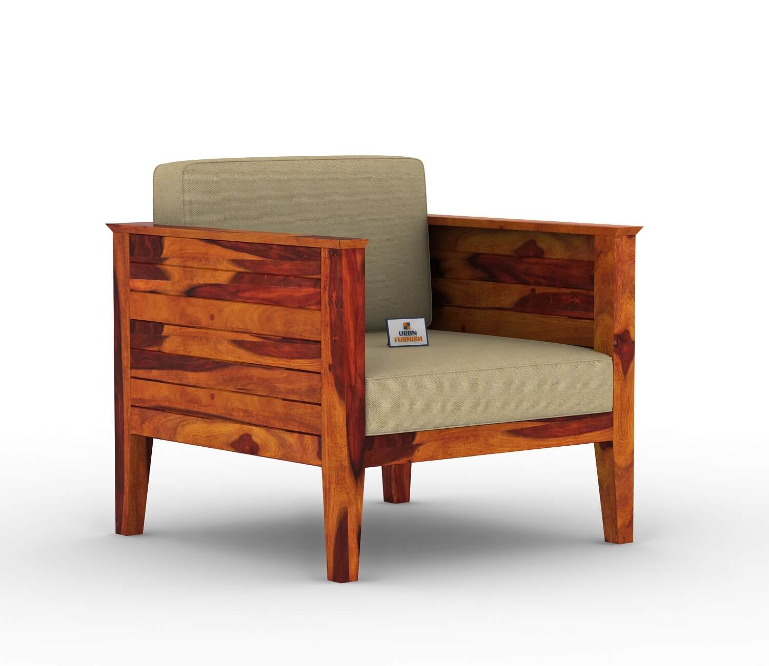 Venice Wooden 3+1+1 Sofa Set - Urbnfurnish