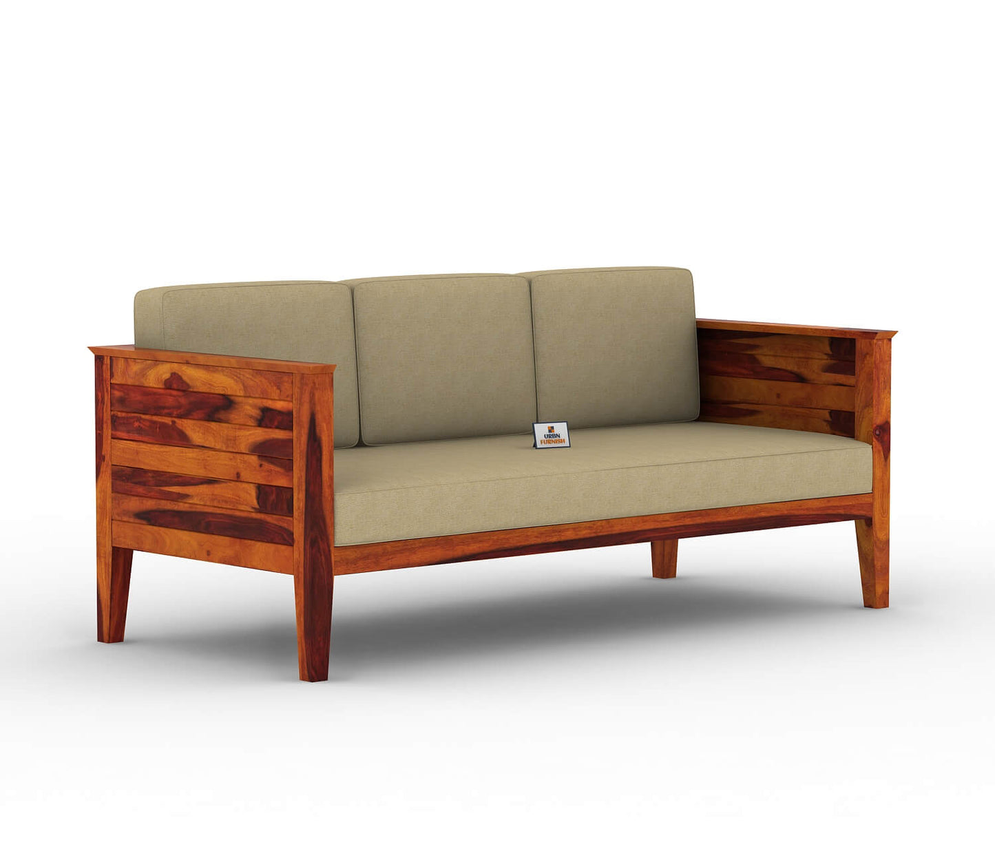 Venice Wooden 3+1+1 Sofa Set - Urbnfurnish