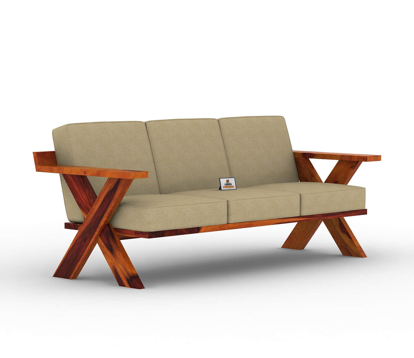 Lewis Wooden 3+1+1 Sofa Set - Urbnfurnish