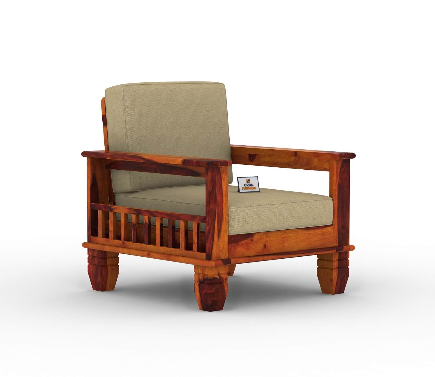 Angelic Wooden 3+1+1 Sofa Set - Urbnfurnish