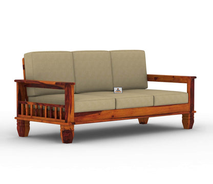 Angelic Wooden 3+1+1 Sofa Set - Urbnfurnish