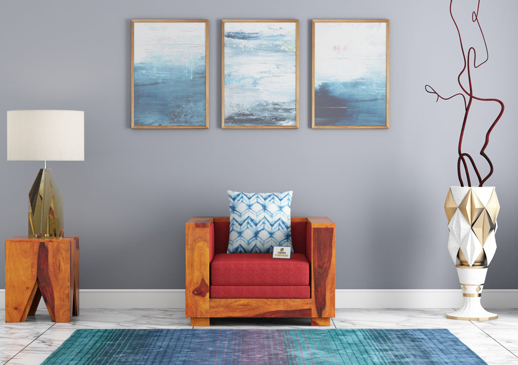 Brume Wooden 3+1+1 Sofa Set - Urbnfurnish