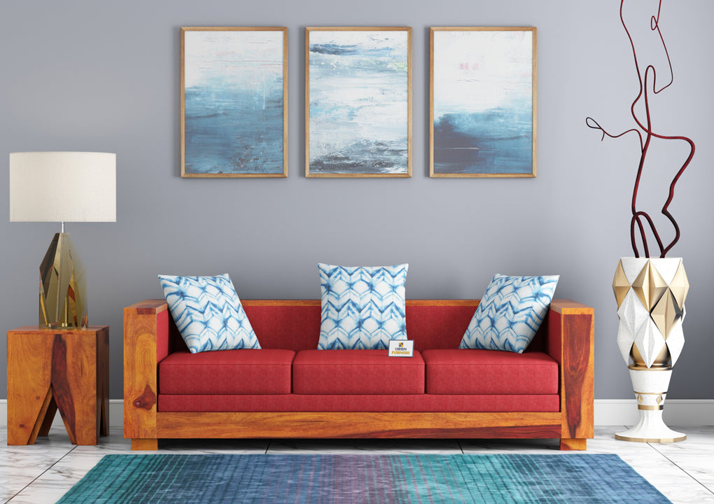 Brume Wooden 3+1+1 Sofa Set - Urbnfurnish