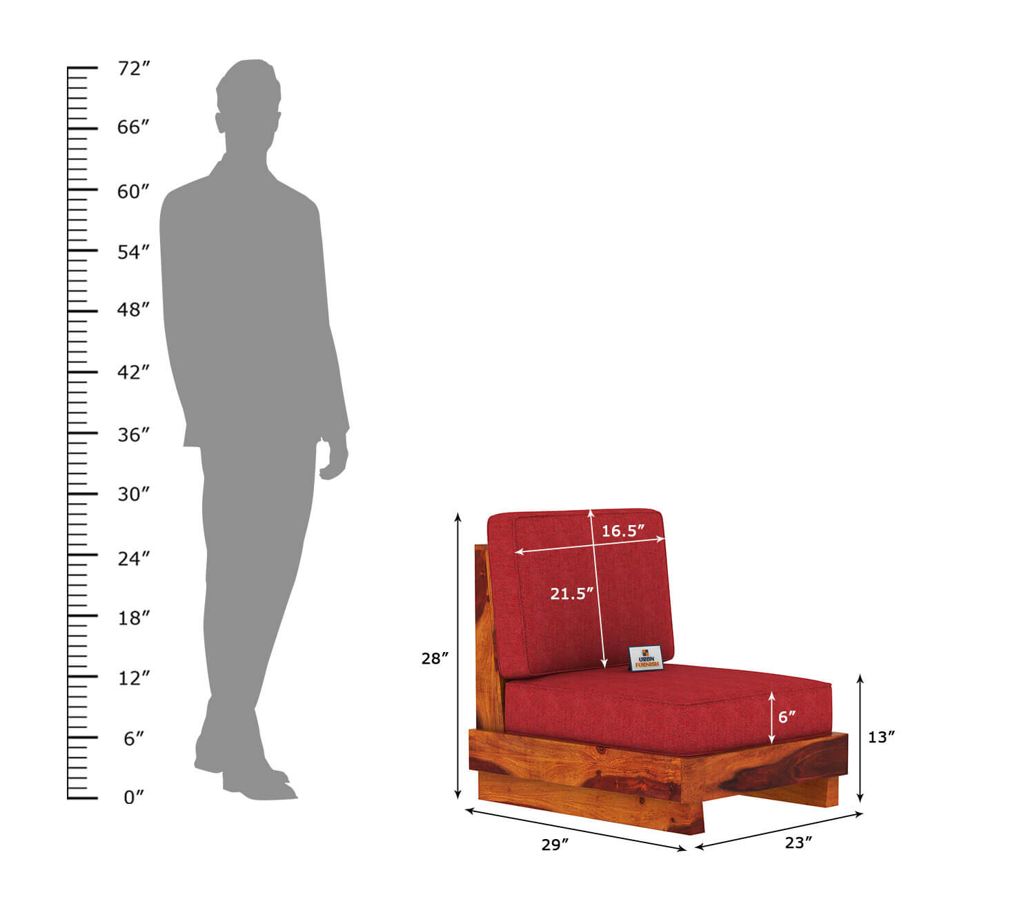 Finlauy Wooden 3+1+1 Sofa Set - Urbnfurnish