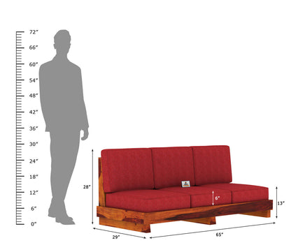 Finlauy Wooden 3+1+1 Sofa Set - Urbnfurnish