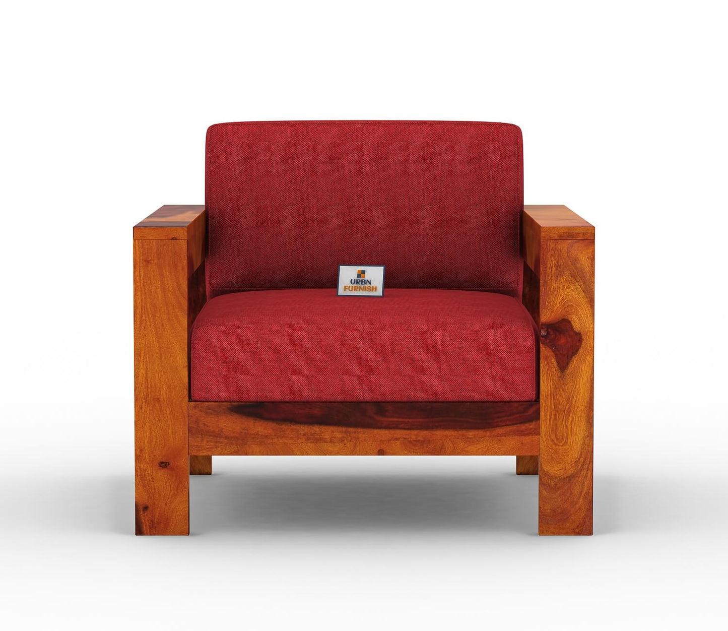 Carlotta With Side Magazine Wooden 3+1+1 Sofa Set - Urbnfurnish