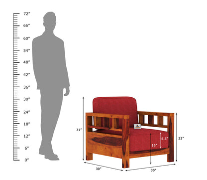 Drake Wooden 3+1+1 Sofa Set - Urbnfurnish