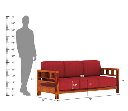 Drake Wooden 3+1+1 Sofa Set - Urbnfurnish