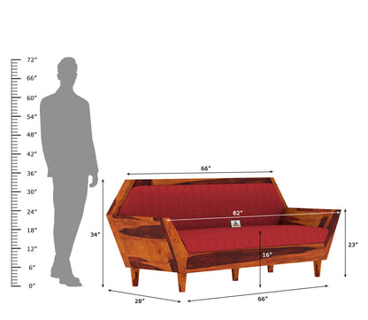Jones Wooden 3+1+1 Sofa Set - Urbnfurnish