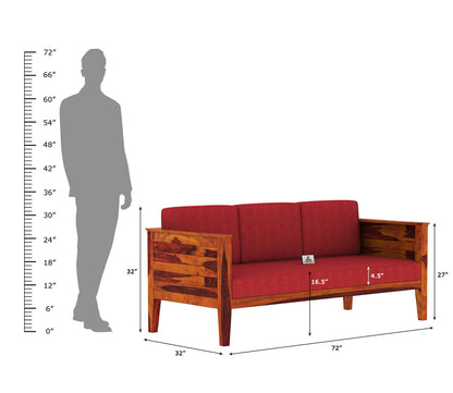 Venice Wooden 3+1+1 Sofa Set - Urbnfurnish
