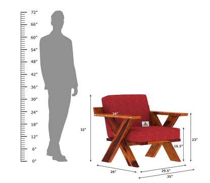 Lewis Wooden 3+1+1 Sofa Set - Urbnfurnish