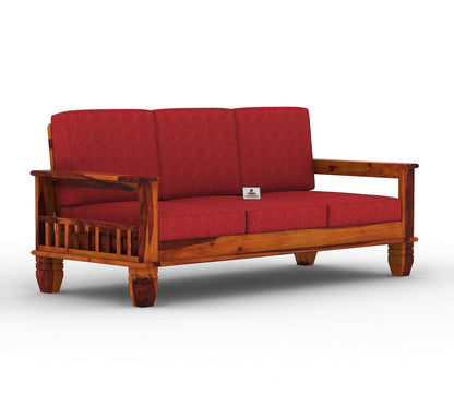 Angelic Wooden 3+1+1 Sofa Set - Urbnfurnish