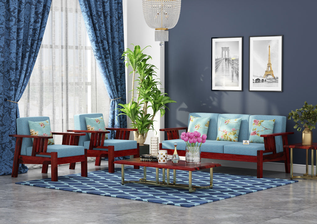 Beamish Wooden 3+1+1 Sofa Set - Urbnfurnish