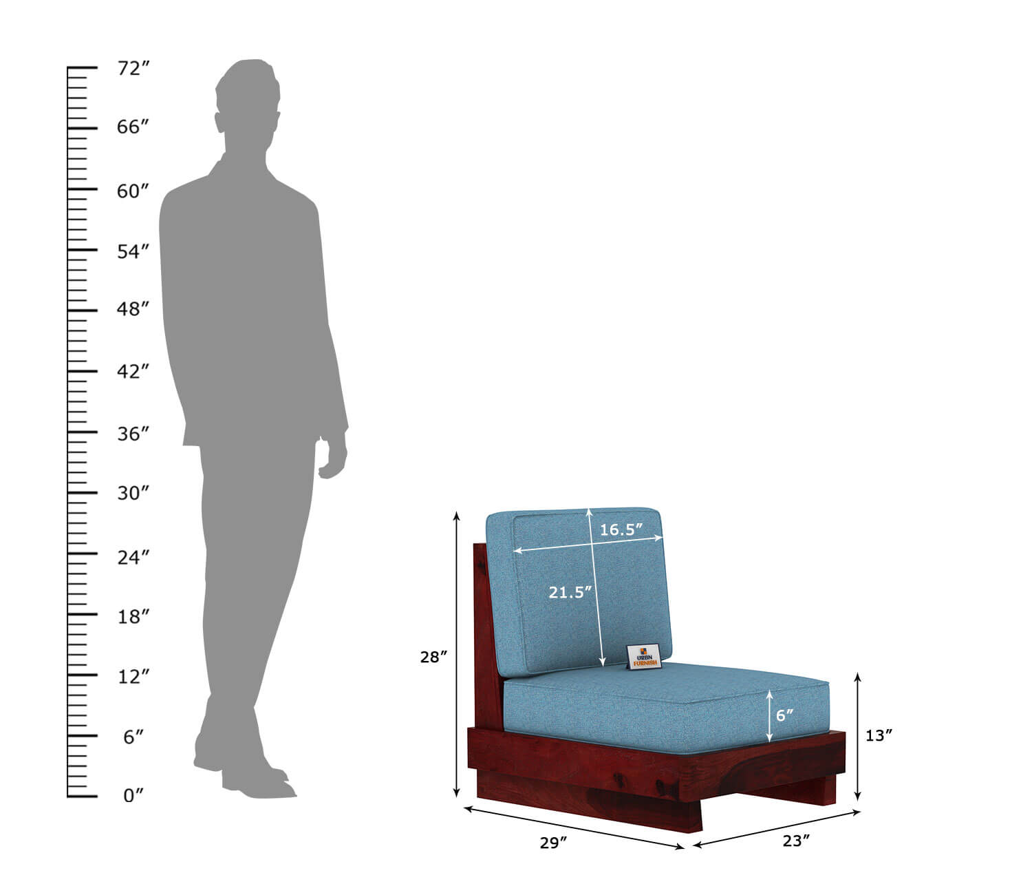 Finlauy Wooden 3+1+1 Sofa Set - Urbnfurnish