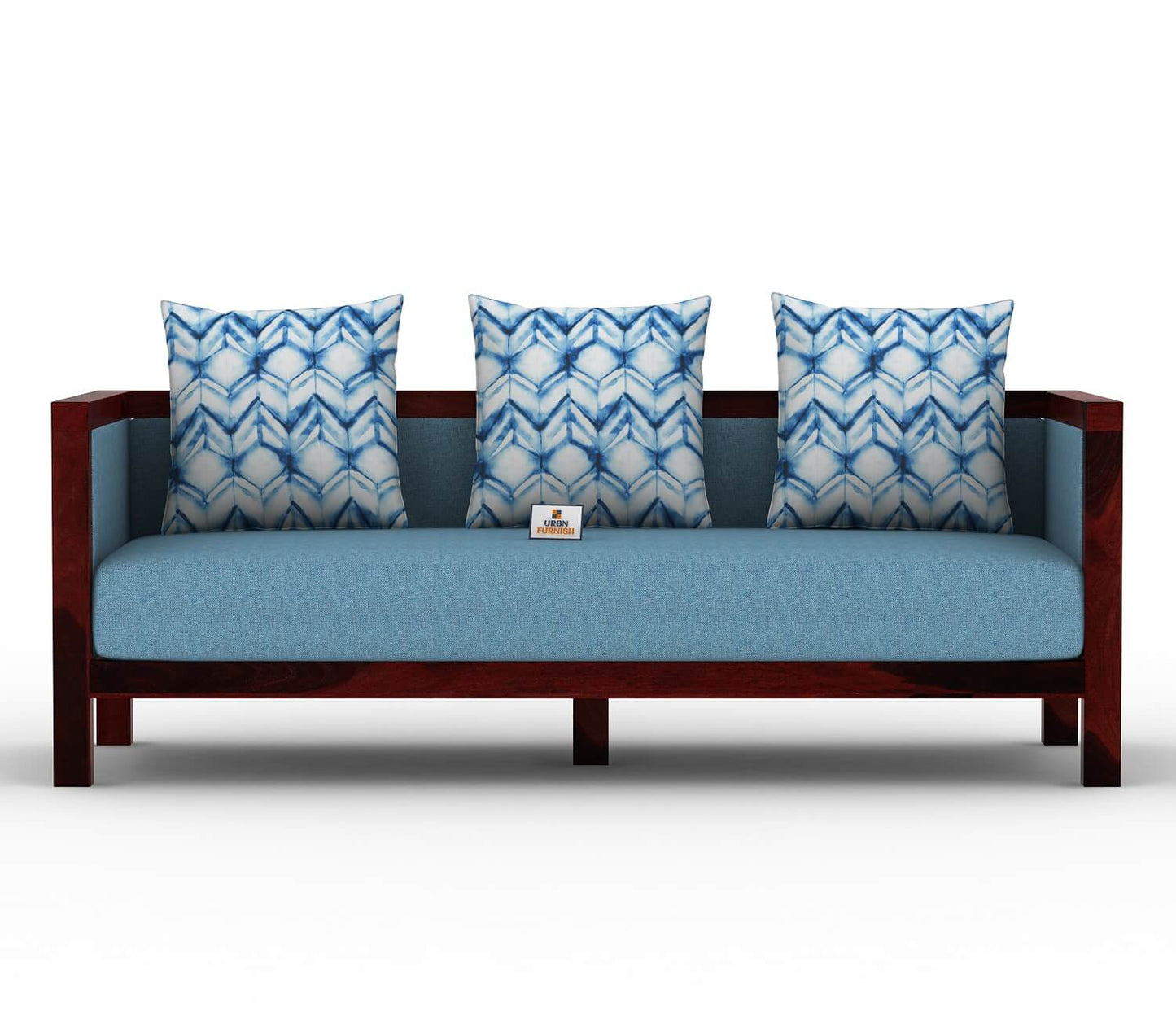 Dallas Wooden 3+1+1 Sofa Set - Urbnfurnish