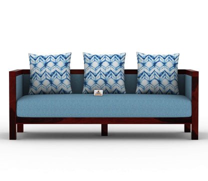 Dallas Wooden 3+1+1 Sofa Set - Urbnfurnish
