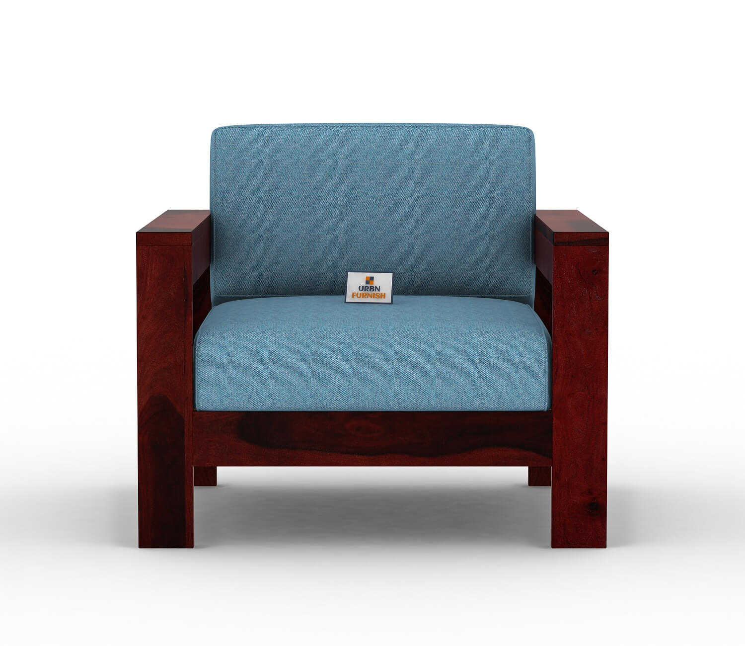Carlotta With Side Magazine Wooden 3+1+1 Sofa Set - Urbnfurnish