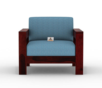 Carlotta With Side Magazine Wooden 3+1+1 Sofa Set - Urbnfurnish