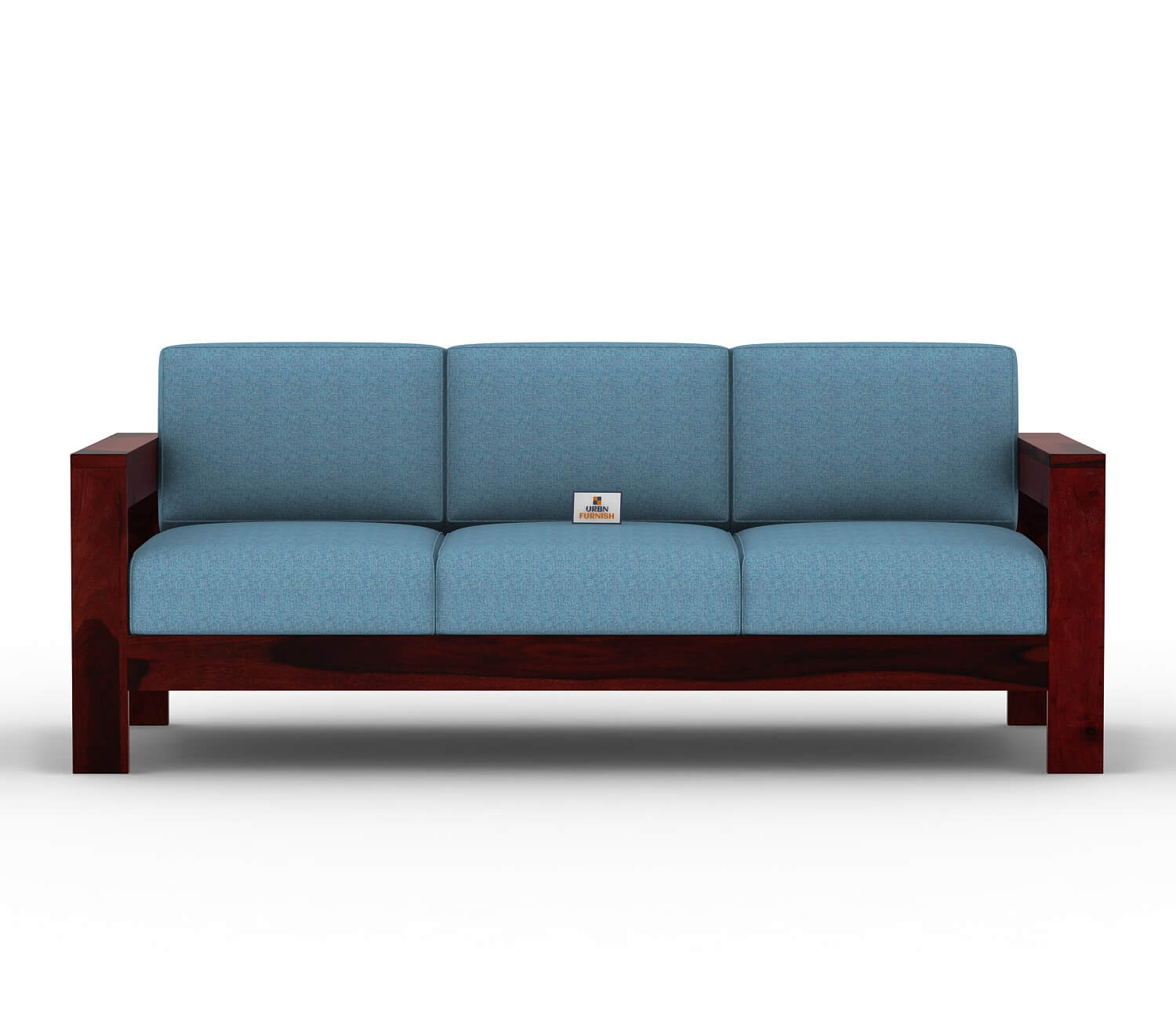 Carlotta With Side Magazine Wooden 3+1+1 Sofa Set - Urbnfurnish