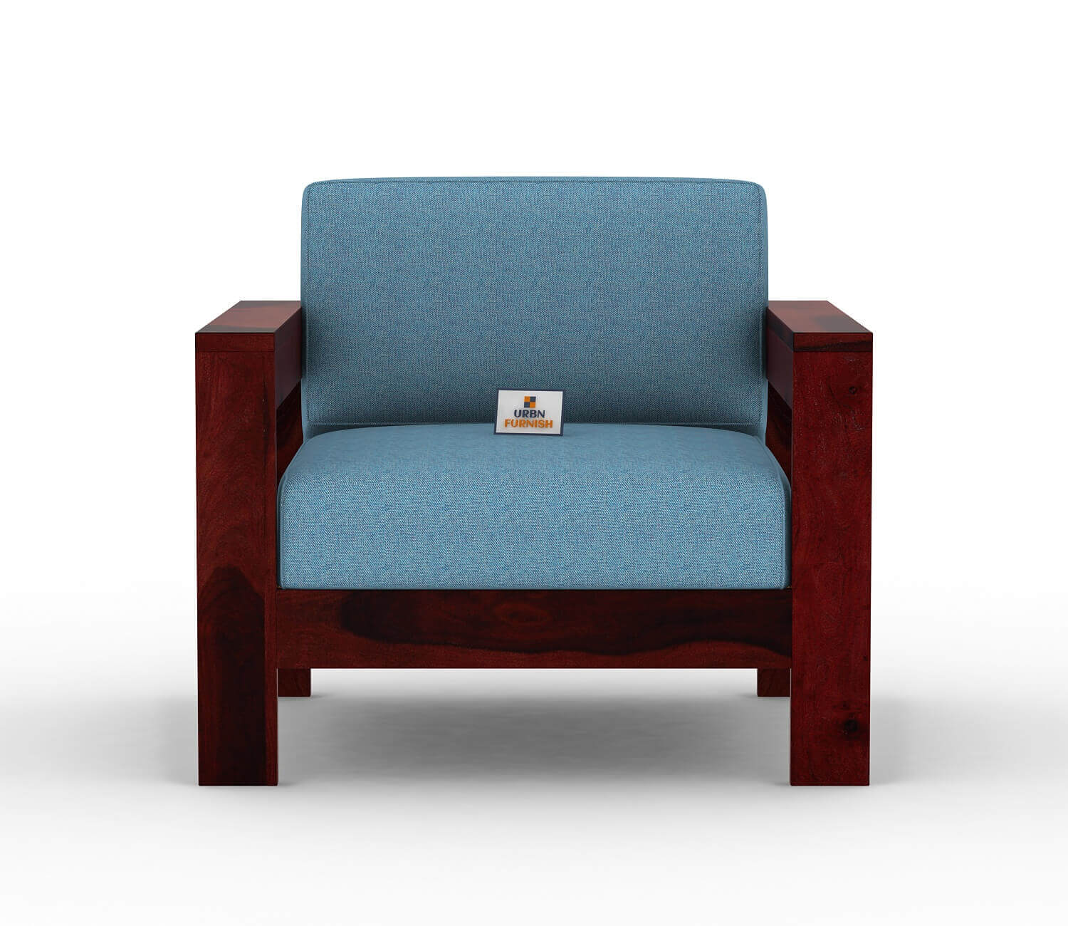 Carlotta With Side Magazine Wooden 3+1+1 Sofa Set - Urbnfurnish