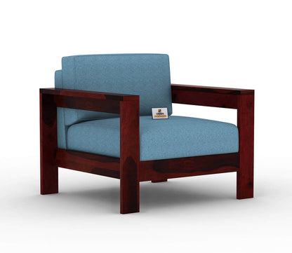 Carlotta With Side Magazine Wooden 3+1+1 Sofa Set - Urbnfurnish