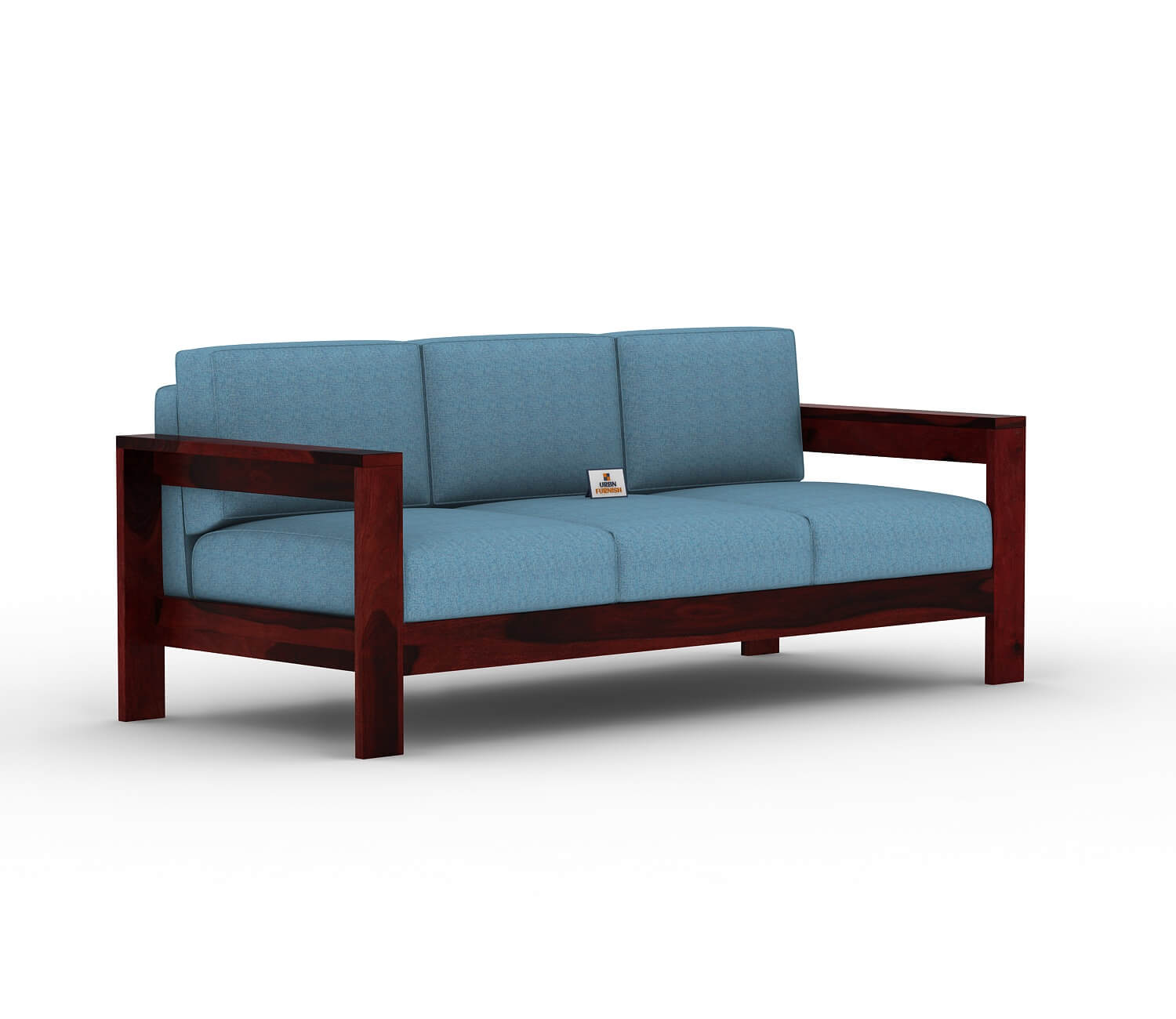 Carlotta With Side Magazine Wooden 3+1+1 Sofa Set - Urbnfurnish
