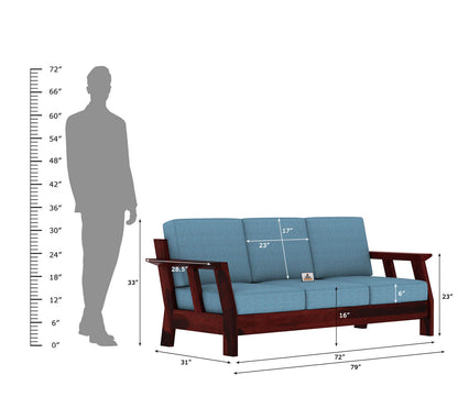 Edkin Wooden 3+1+1 Sofa Set - Urbnfurnish