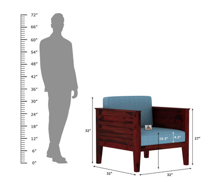 Venice Wooden 3+1+1 Sofa Set - Urbnfurnish