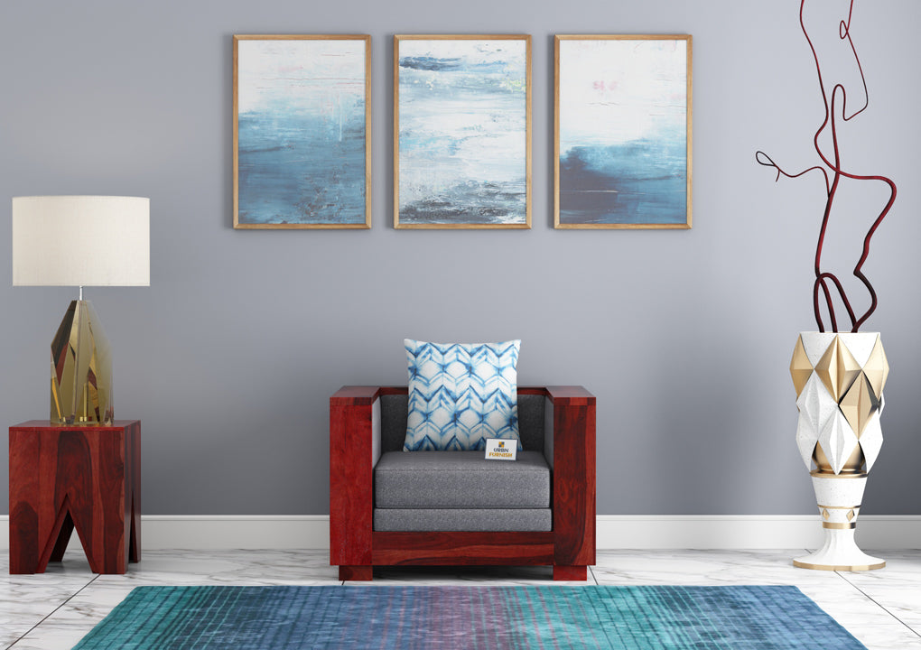 Brume Wooden 3+1+1 Sofa Set - Urbnfurnish