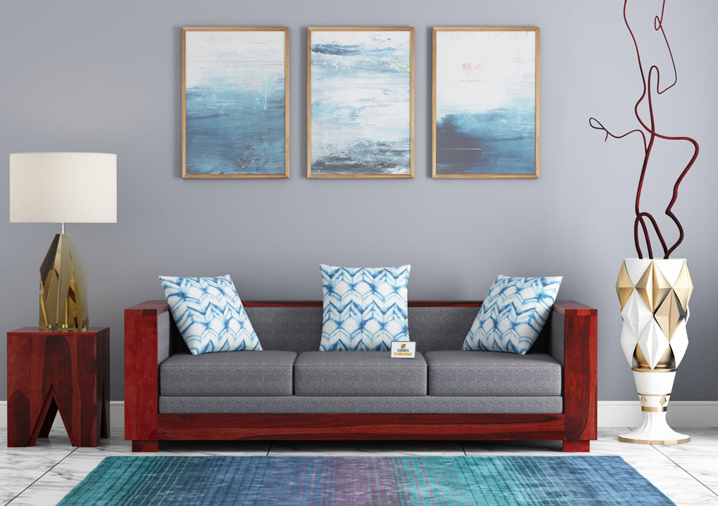 Brume Wooden 3+1+1 Sofa Set - Urbnfurnish