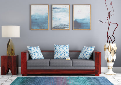 Brume Wooden 3+1+1 Sofa Set - Urbnfurnish