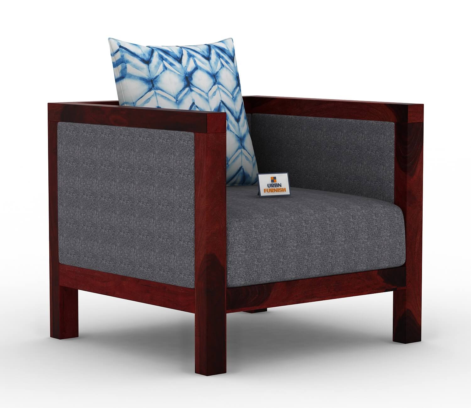 Dallas Wooden 3+1+1 Sofa Set - Urbnfurnish