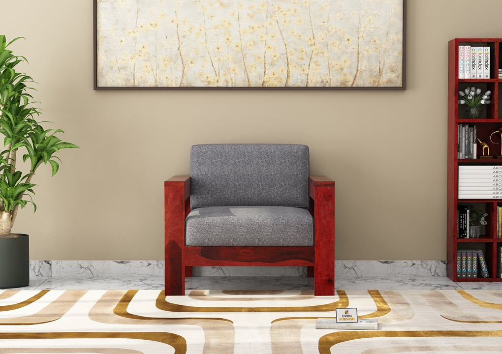 Carlotta With Side Magazine Wooden 3+1+1 Sofa Set - Urbnfurnish