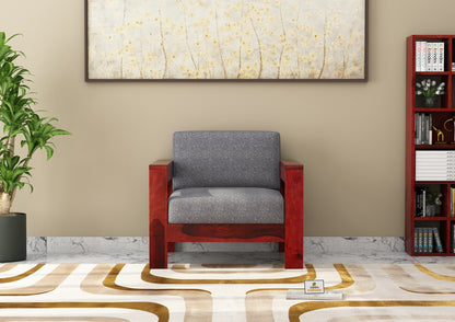 Carlotta With Side Magazine Wooden 3+1+1 Sofa Set - Urbnfurnish
