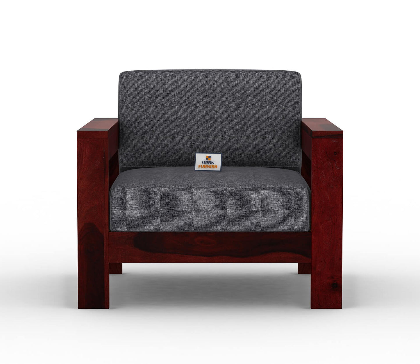 Carlotta With Side Magazine Wooden 3+1+1 Sofa Set - Urbnfurnish