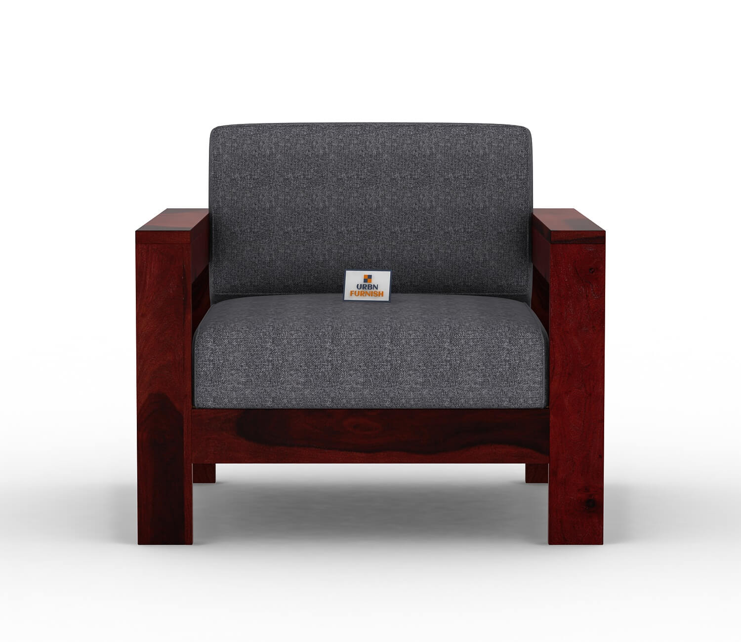Carlotta With Side Magazine Wooden 3+1+1 Sofa Set - Urbnfurnish