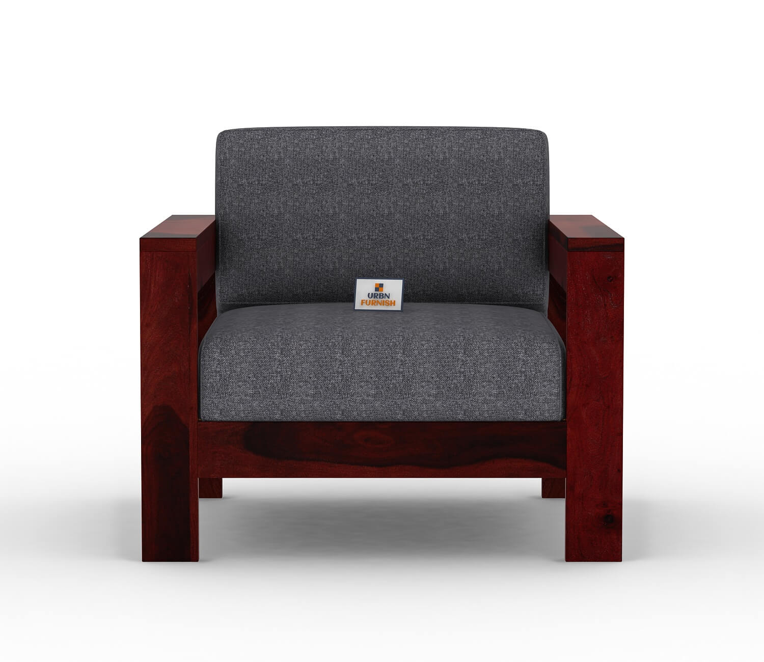 Carlotta With Side Magazine Wooden 3+1+1 Sofa Set - Urbnfurnish