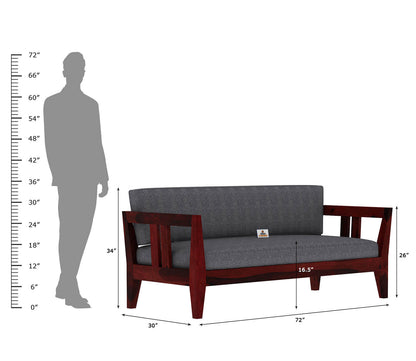 Sacby Wooden 3+1+1 Sofa Set - Urbnfurnish