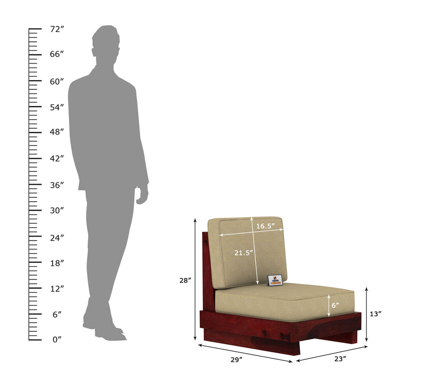 Finlauy Wooden 3+1+1 Sofa Set - Urbnfurnish