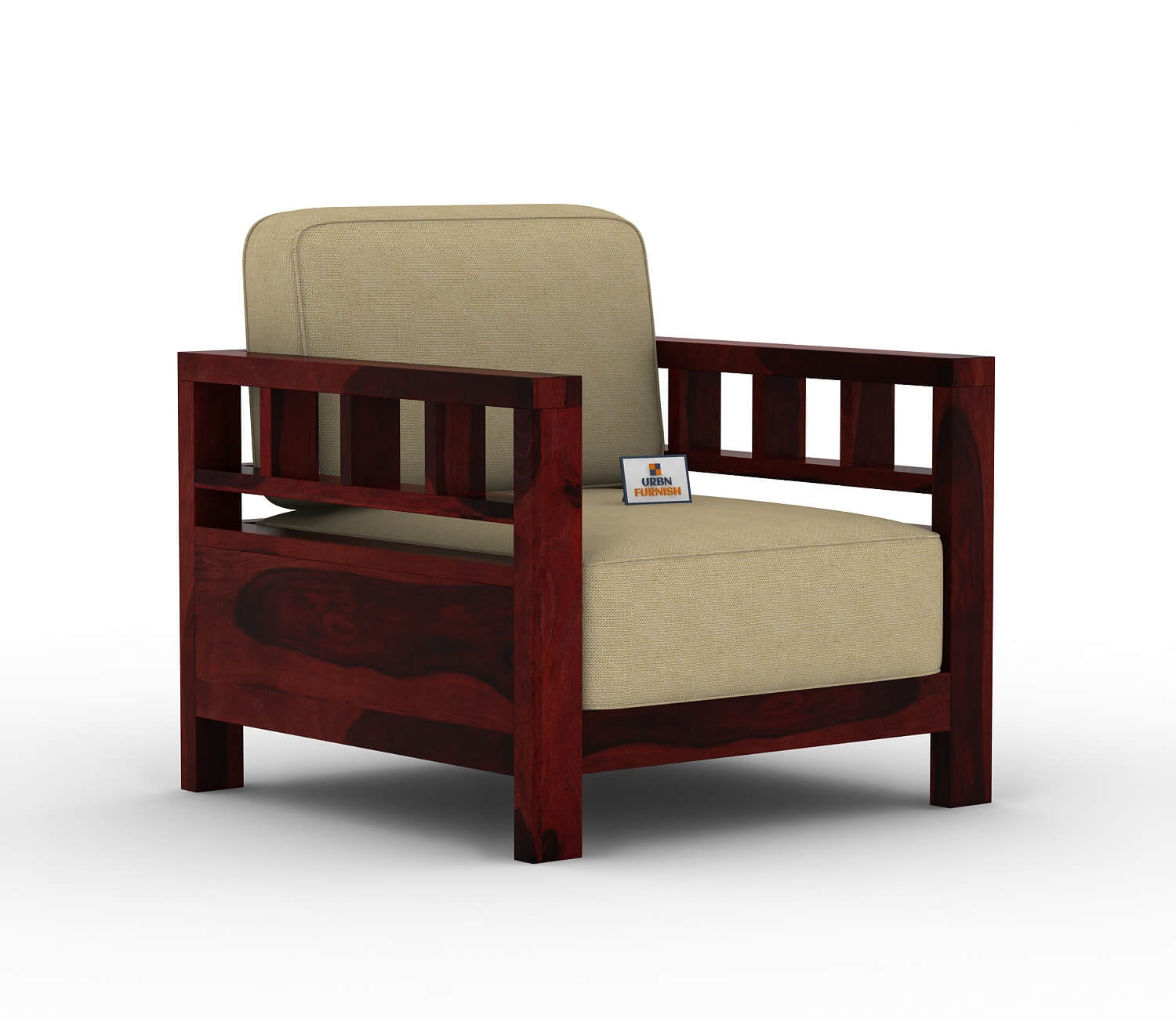Drake Wooden 3+1+1 Sofa Set - Urbnfurnish