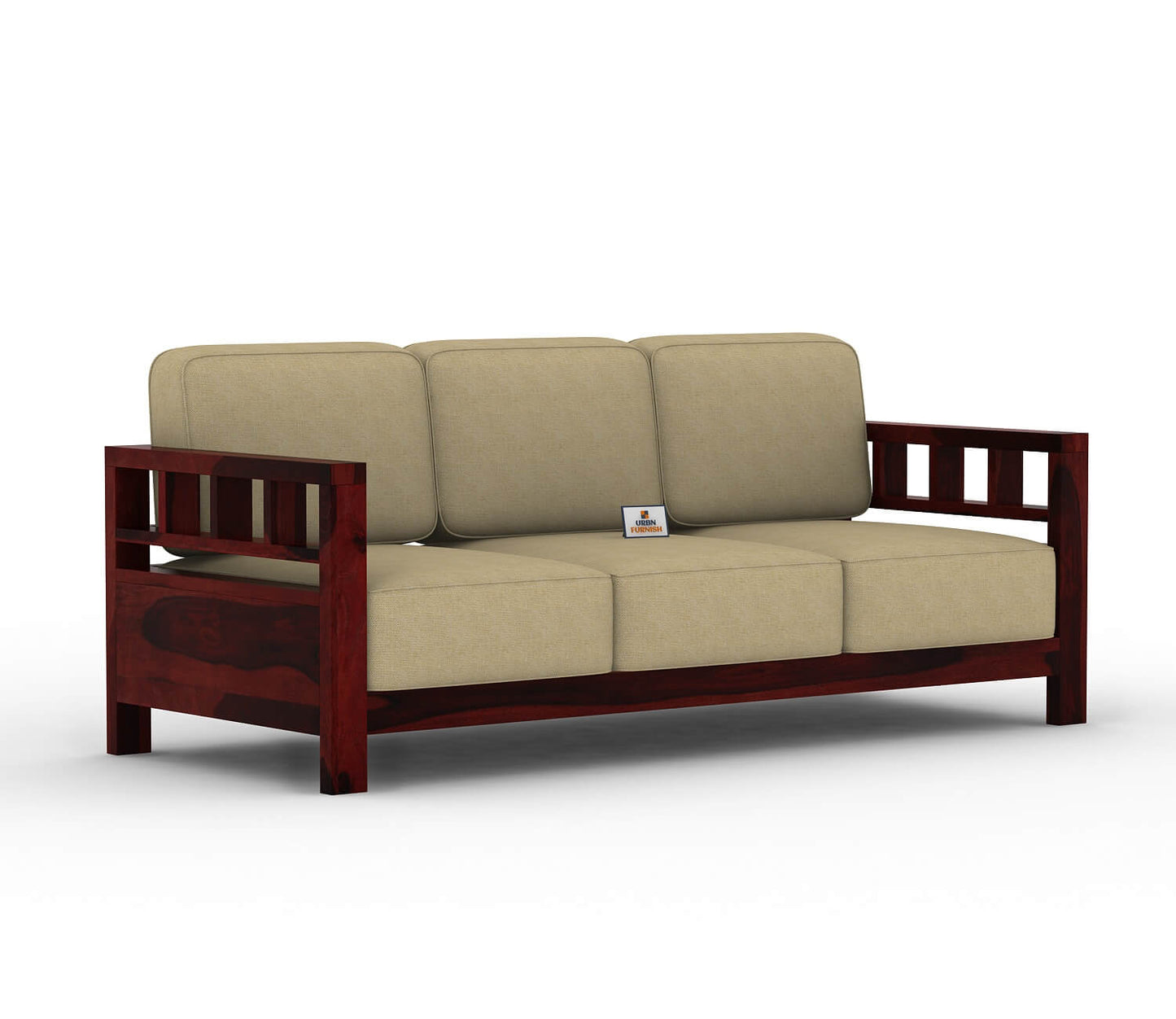 Drake Wooden 3+1+1 Sofa Set - Urbnfurnish