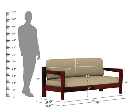 Hampton Wooden 3+1+1 Sofa Set - Urbnfurnish