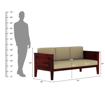 Venice Wooden 3+1+1 Sofa Set - Urbnfurnish