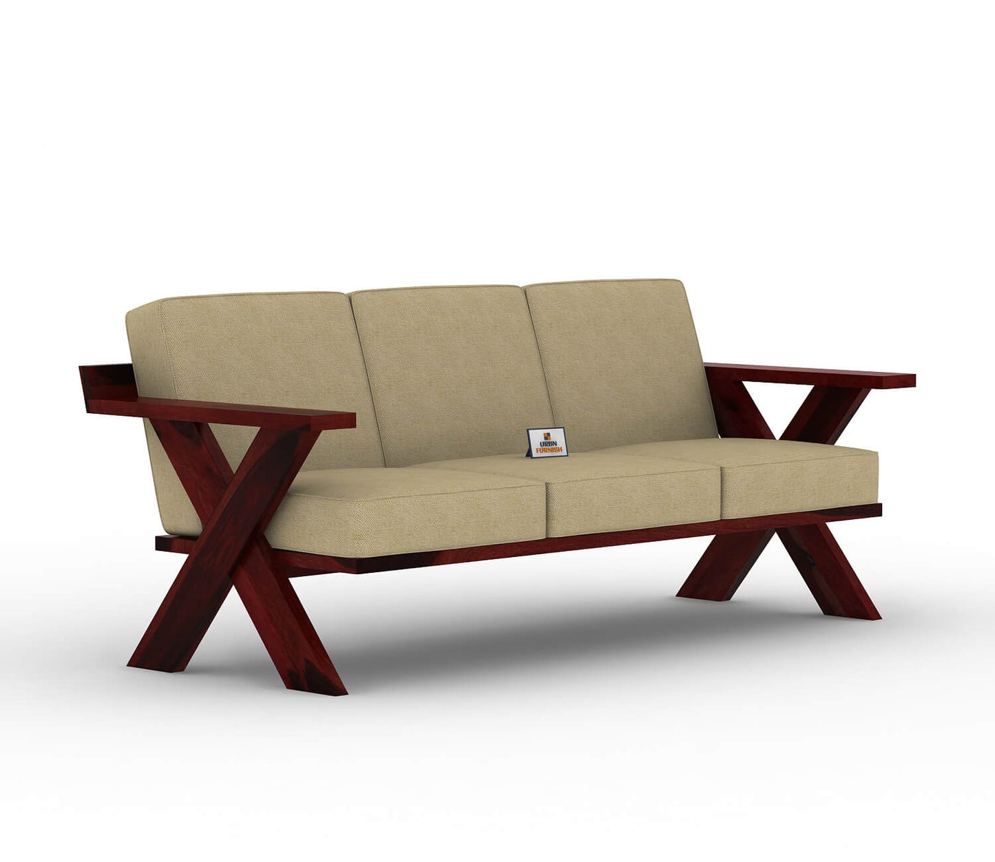 Lewis Wooden 3+1+1 Sofa Set - Urbnfurnish